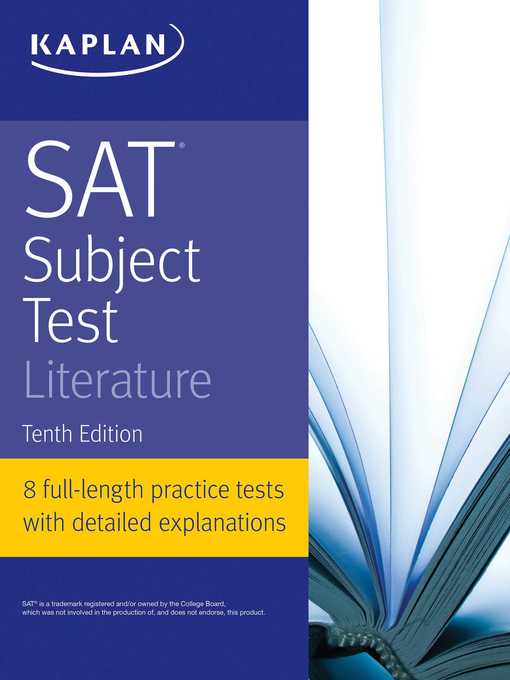Title details for SAT Subject Test Literature by Kaplan Test Prep - Wait list